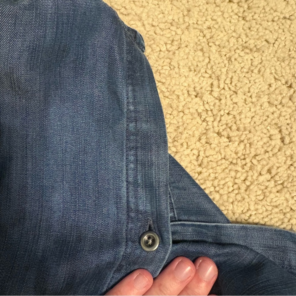 Chico's Indigo Blue Denim Button-Front Shirt - Picture 14 of 16